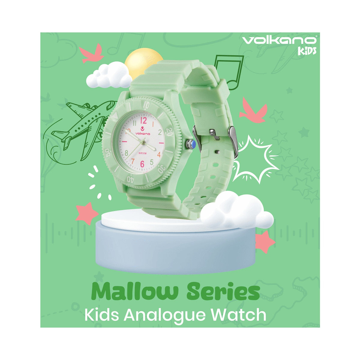 Volkano Mallow Series Kids Analogue Watch - Green