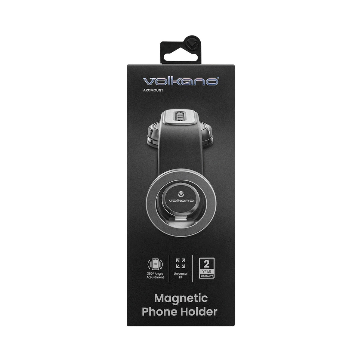 Volkano Arcmount Bendable Dash Mount Magnetic Phone Holder - Black