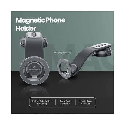 Volkano Arcmount Bendable Dash Mount Magnetic Phone Holder - Black