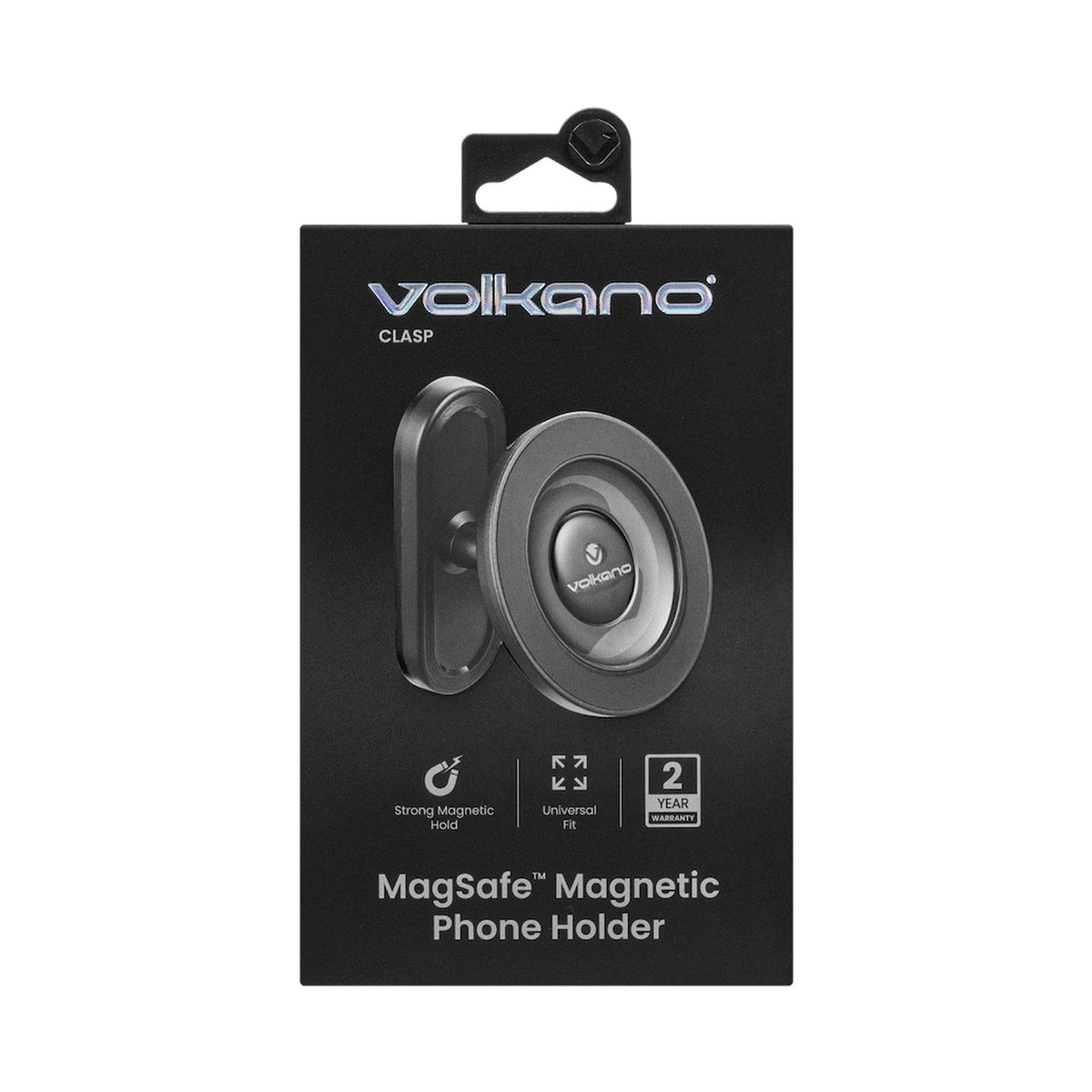 Volkano Clasp Series Magnetic Phone Holder - Black
