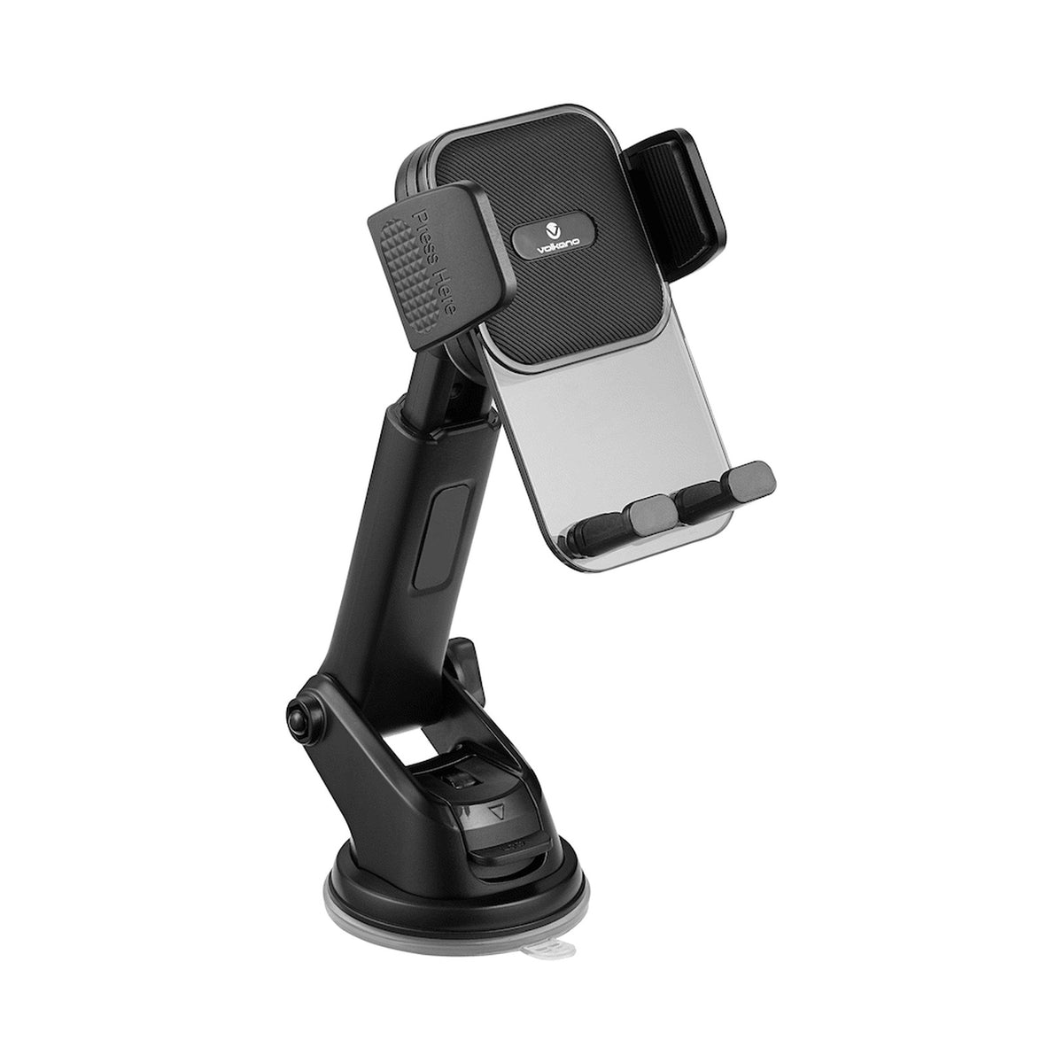 Volkano Secure Series Car Vent, Dash & Windshield Mount Phone Holder - Black