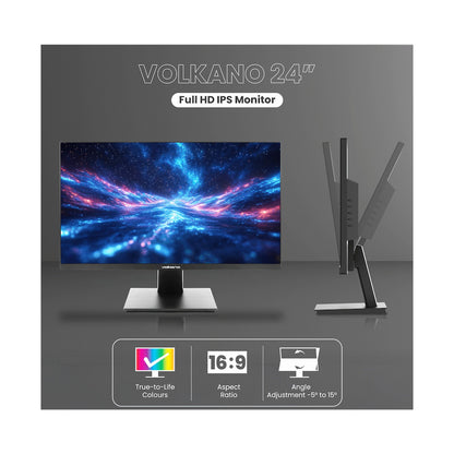 Volkano 24-inch Full HD IPS Monitor with HDMI/VGA, 100 Hz