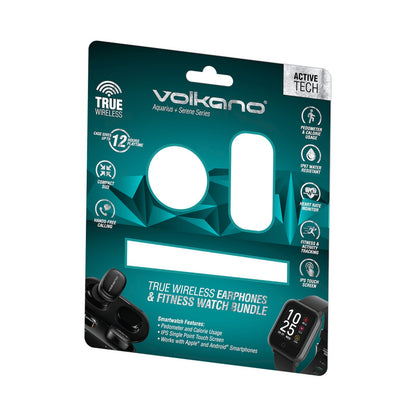 Volkano Aquarius TWS + Serene Watch Series Bundle - Black