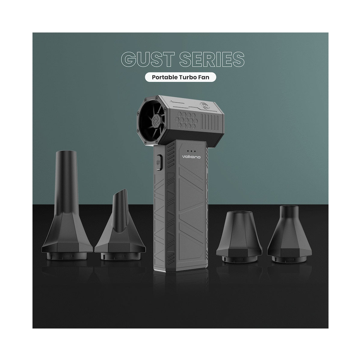 Volkano Gust Series Portable Turbo Fan - Black