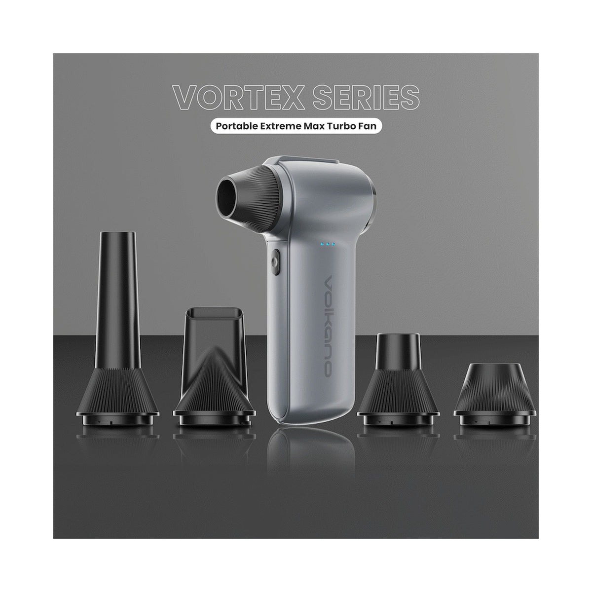 Volkano Vortex Series Portable Extreme Max Turbo Fan - Gun Metal