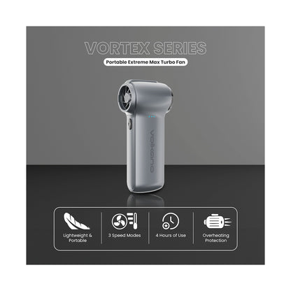 Volkano Vortex Series Portable Extreme Max Turbo Fan - Gun Metal