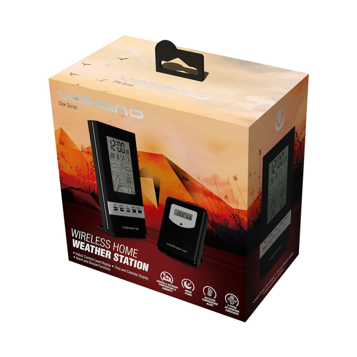 Volkano Dew Series Weather Station - Black