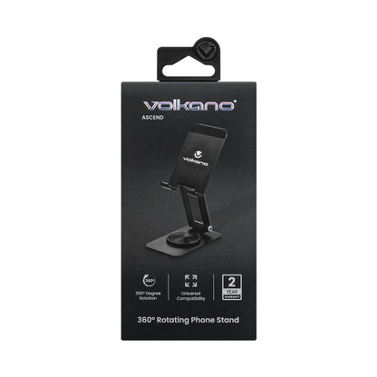 Volkano Ascend Series 360deg Rotating Phone Stand - Black