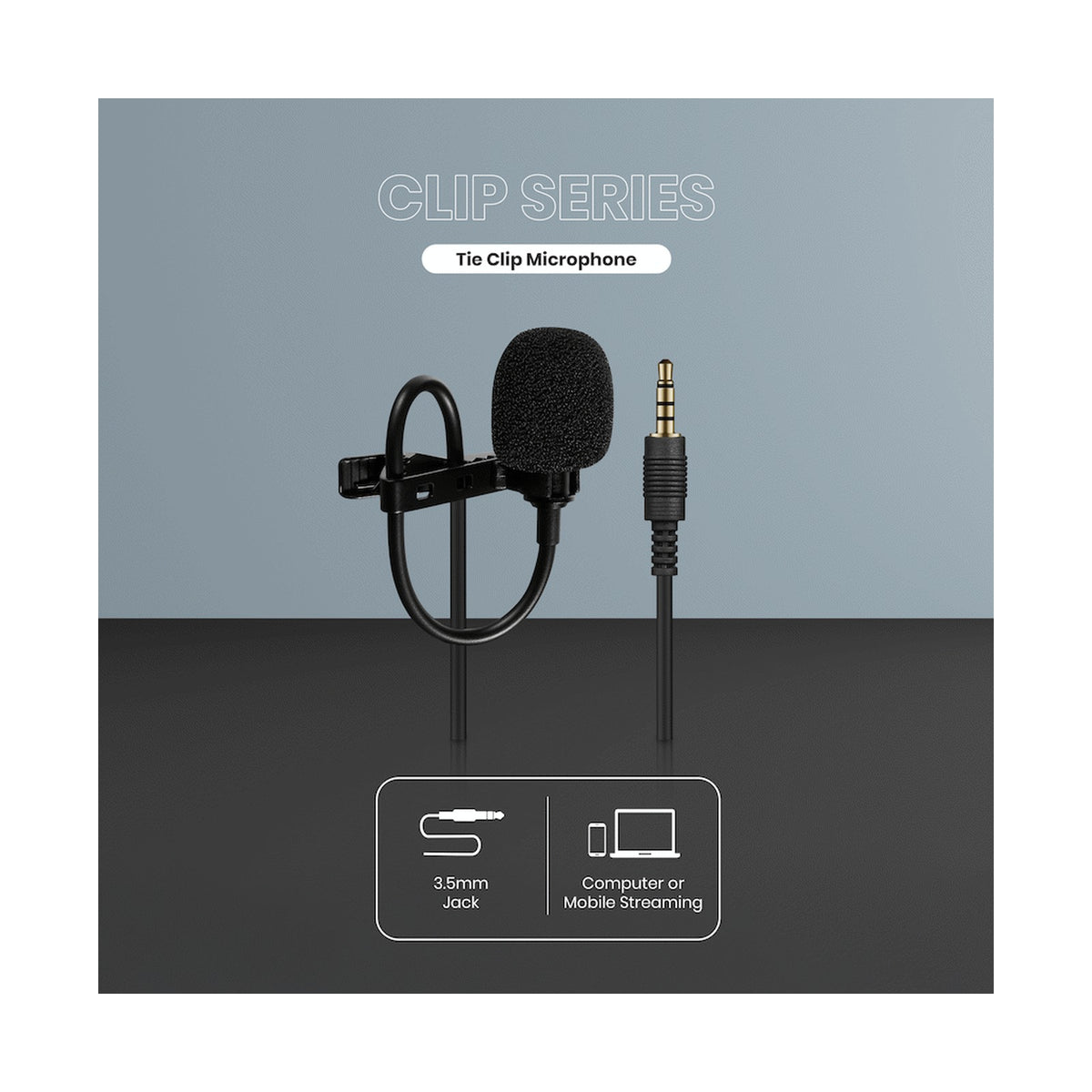 Volkano Clip series 3.5mm Tieclip Microphone