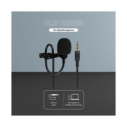Volkano Clip series 3.5mm Tieclip Microphone