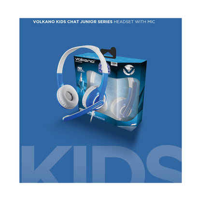 Volkano Kids Chat Junior series headset with mic - Blue