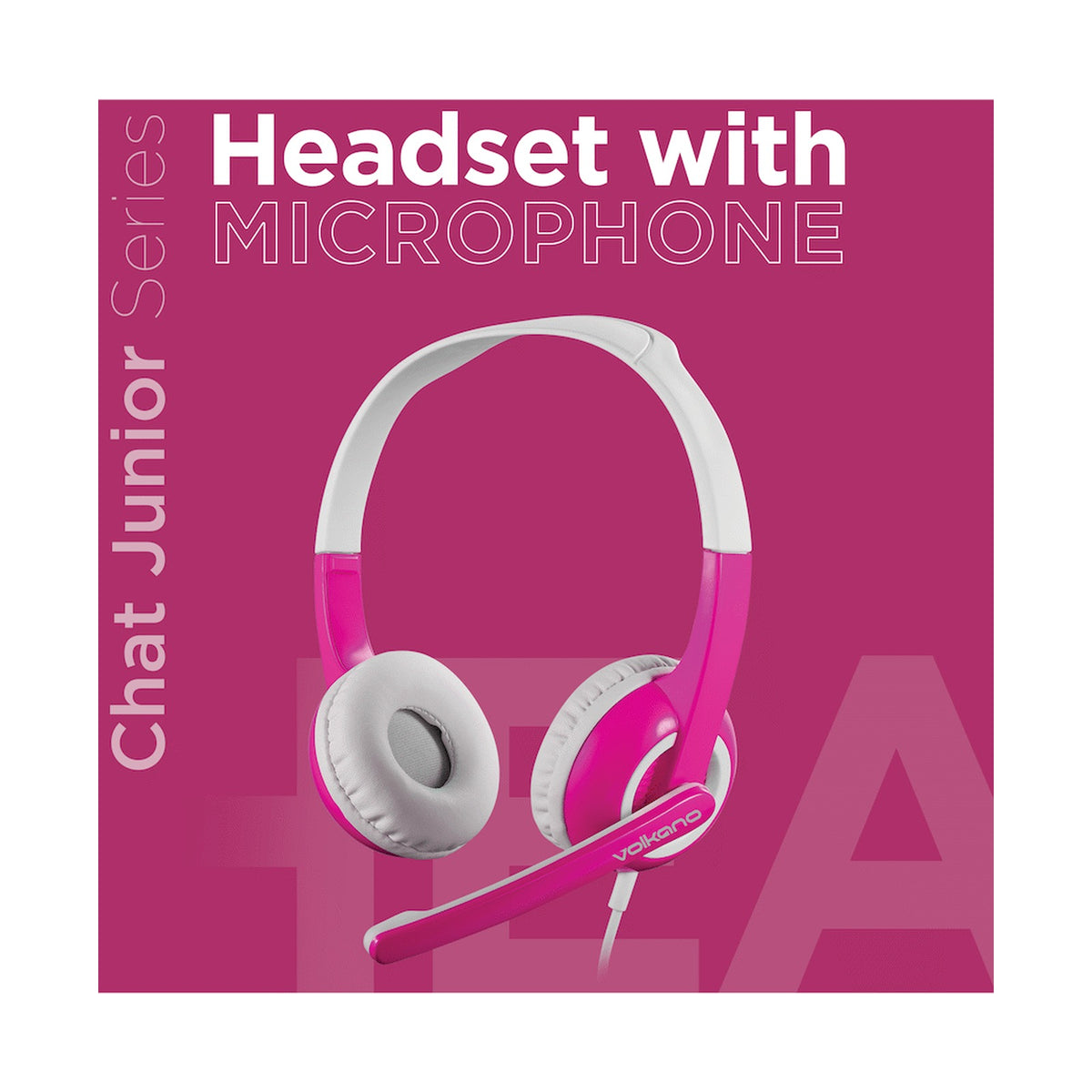 Volkano Kids Chat Junior Series Headset with Mic - Pink