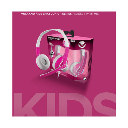 Volkano Kids Chat Junior Series Headset with Mic - Pink