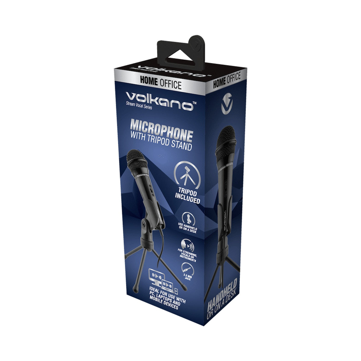 Volkano Stream Vocal Microphone with Tripod, Aux
