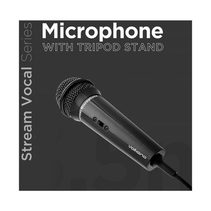 Volkano Stream Vocal Microphone with Tripod, Aux