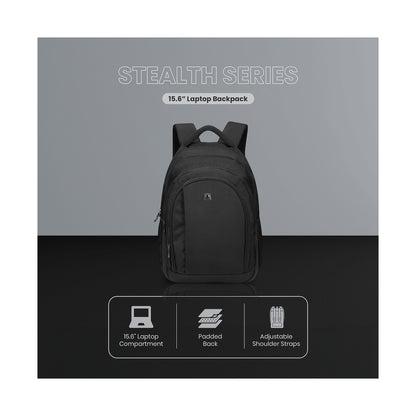 Volkano Stealth 15.6" Laptop Backpack - Black