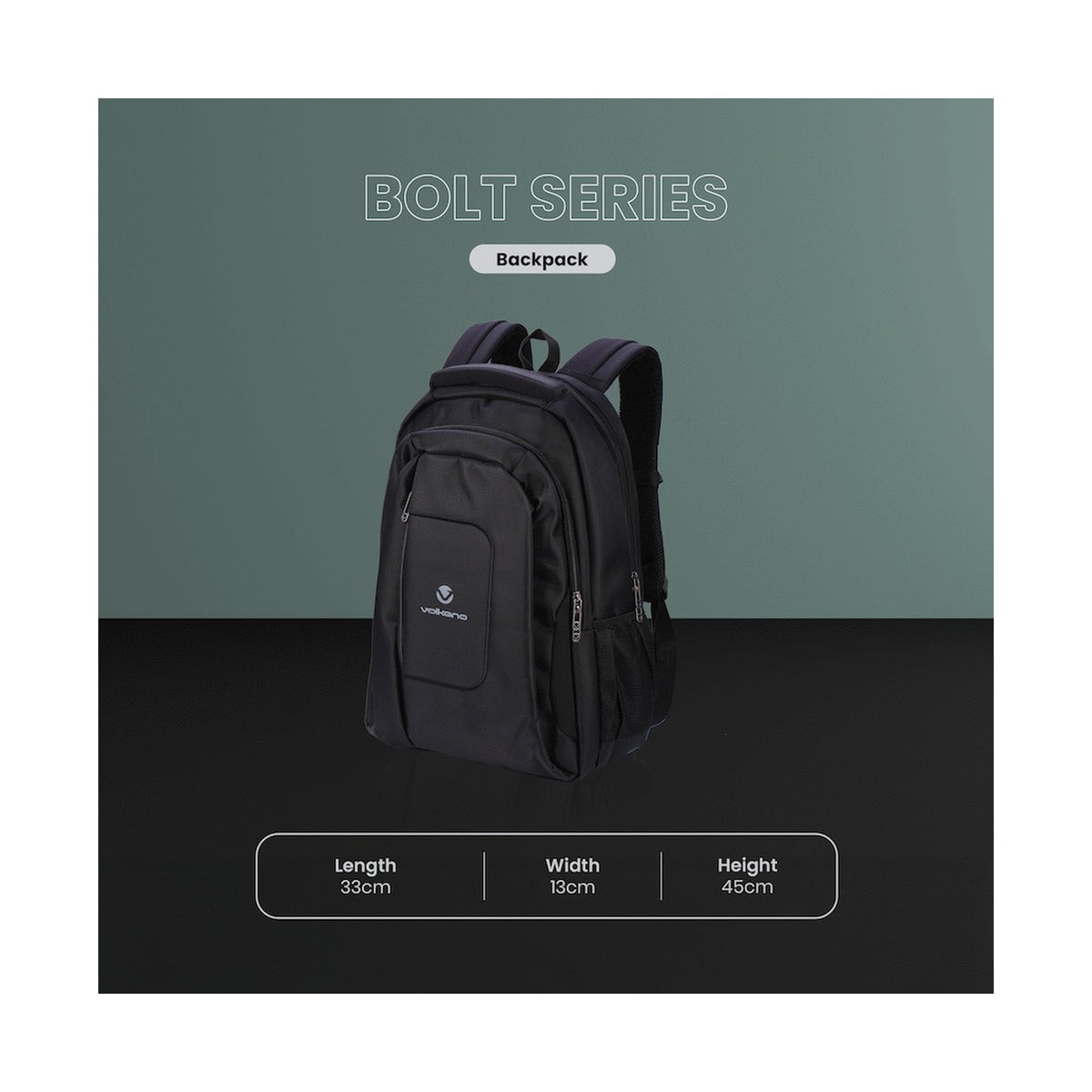 Volkano Bolt series backpack Black