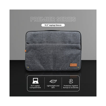 Volkano Premier Series 13.3" Laptop Sleeve - Dark Grey