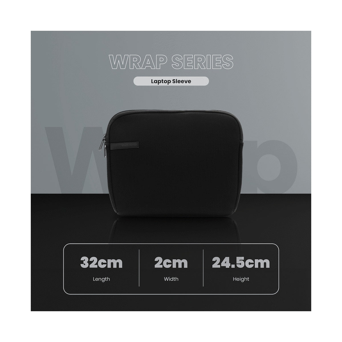 Volkano Wrap series 13.3" Laptop sleeve Black