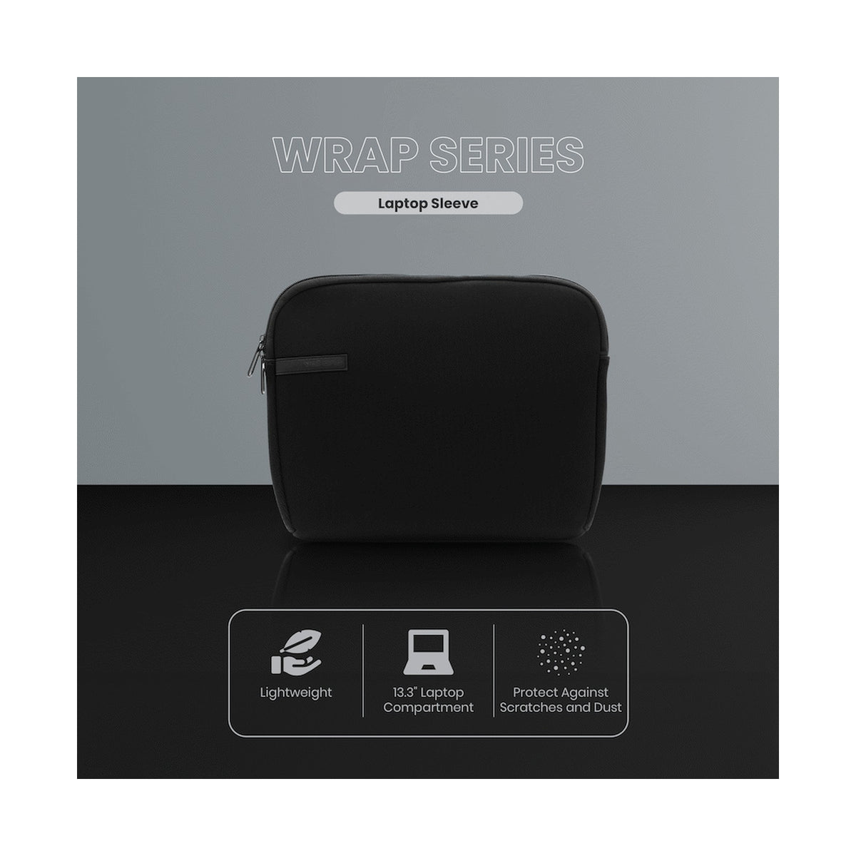 Volkano Wrap series 13.3" Laptop sleeve Black