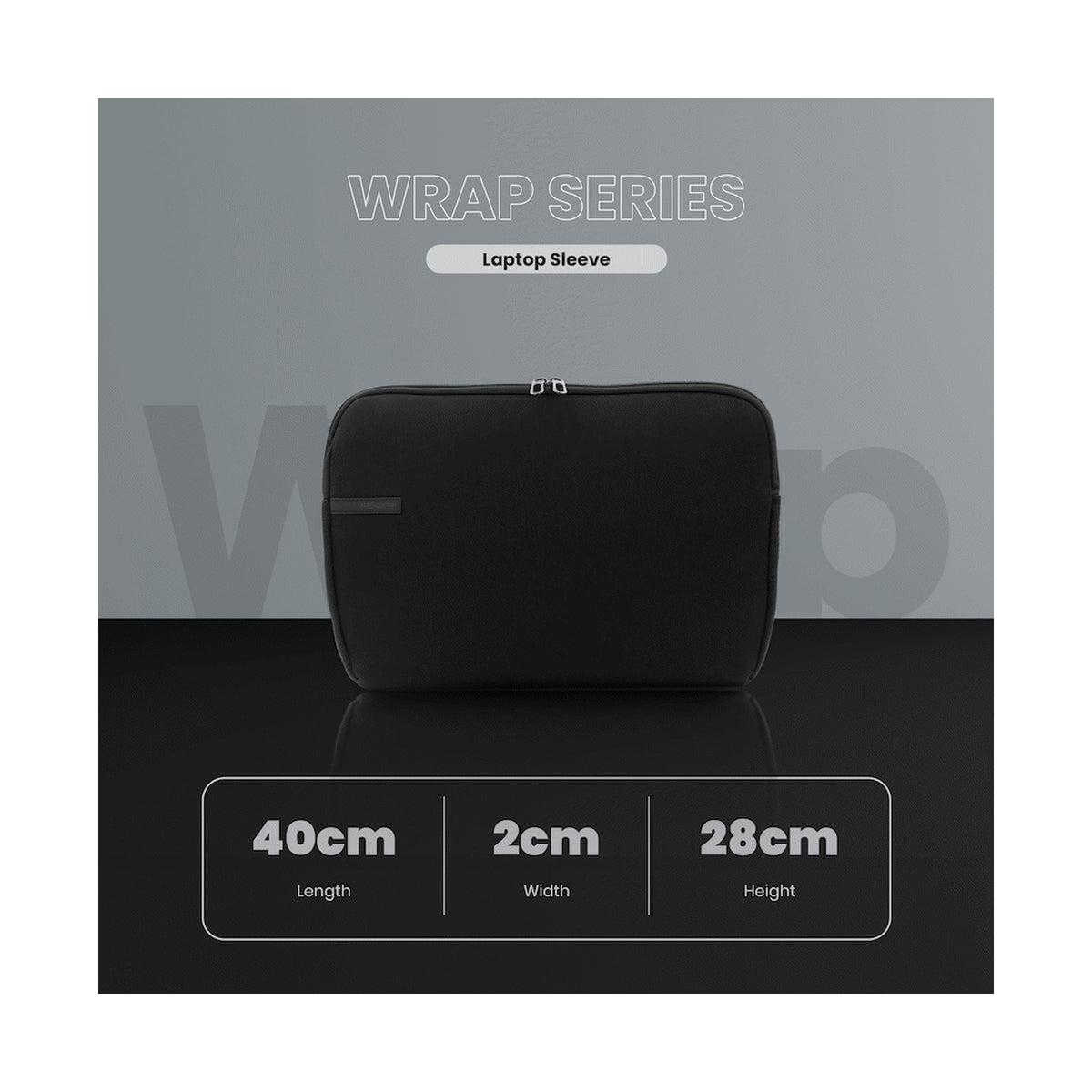 Volkano Wrap Series Laptop Sleeve 15.6" - Black