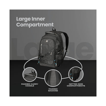 Volkano G-Unit Backpack - Black/Grey/Turquoise