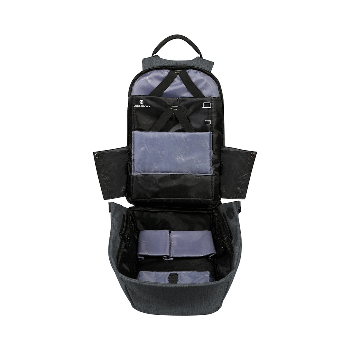 Volkano Smart Laptop Backpack Charcoal - Anti-theft