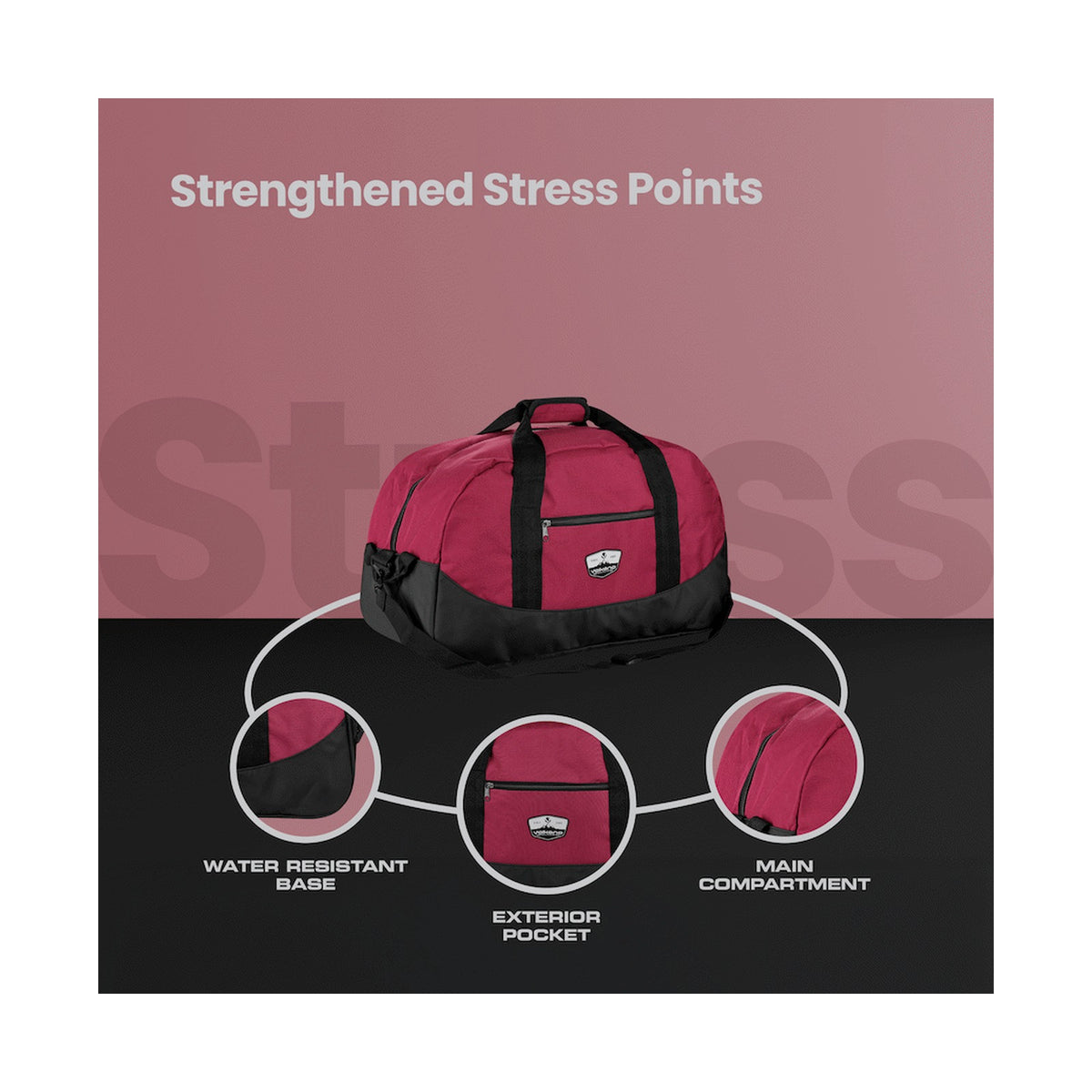 Volkano Notties Weekender Duffle 50l - Red/Black