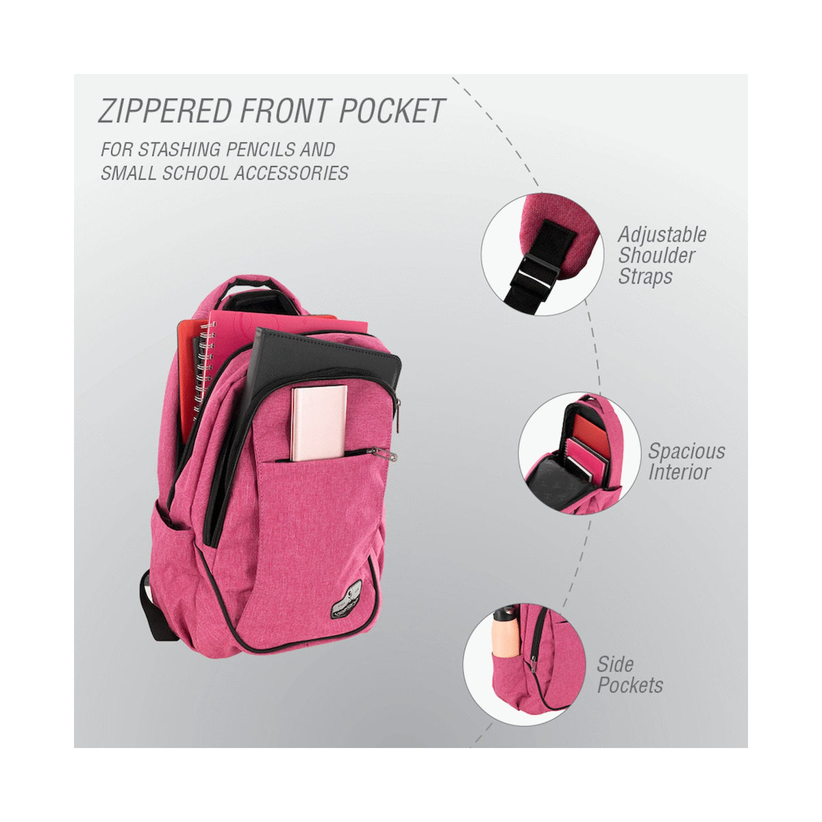 Volkano Victory Backpack - Pink Mel