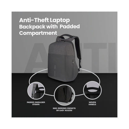Volkano Smart Deux Laptop Backpack - Black/Charcoal