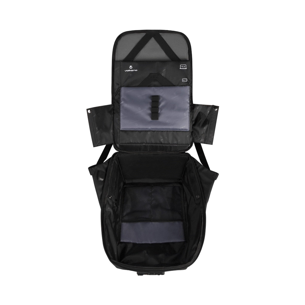 Volkano Smart Deux Laptop Backpack - Black/Charcoal