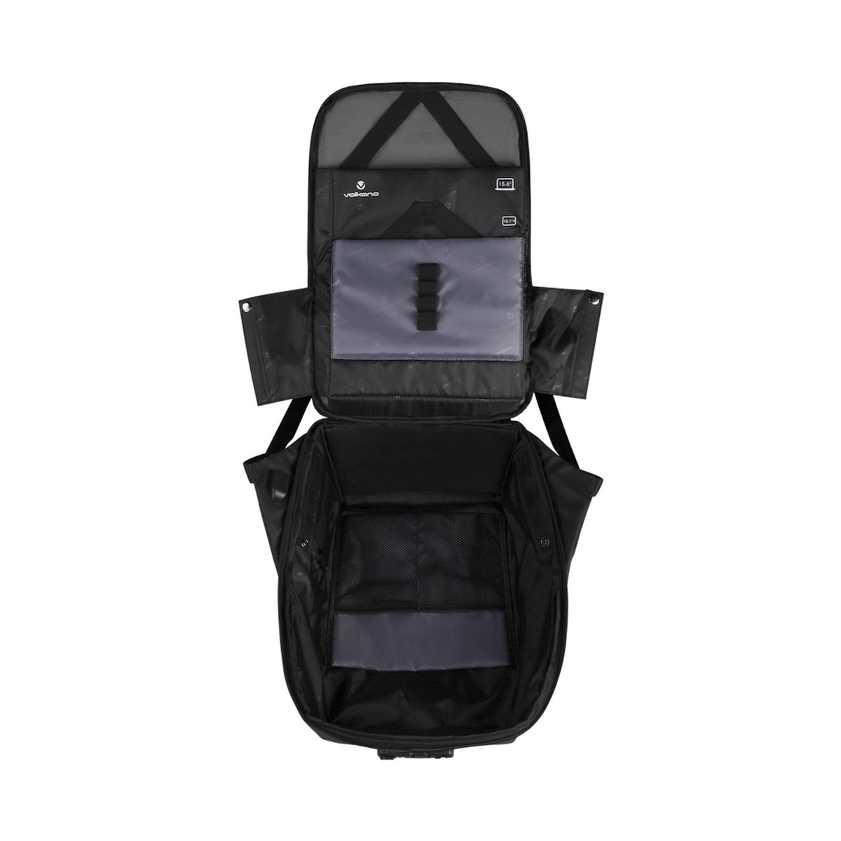 Volkano Smart Deux Laptop Backpack - Black/Lt Grey