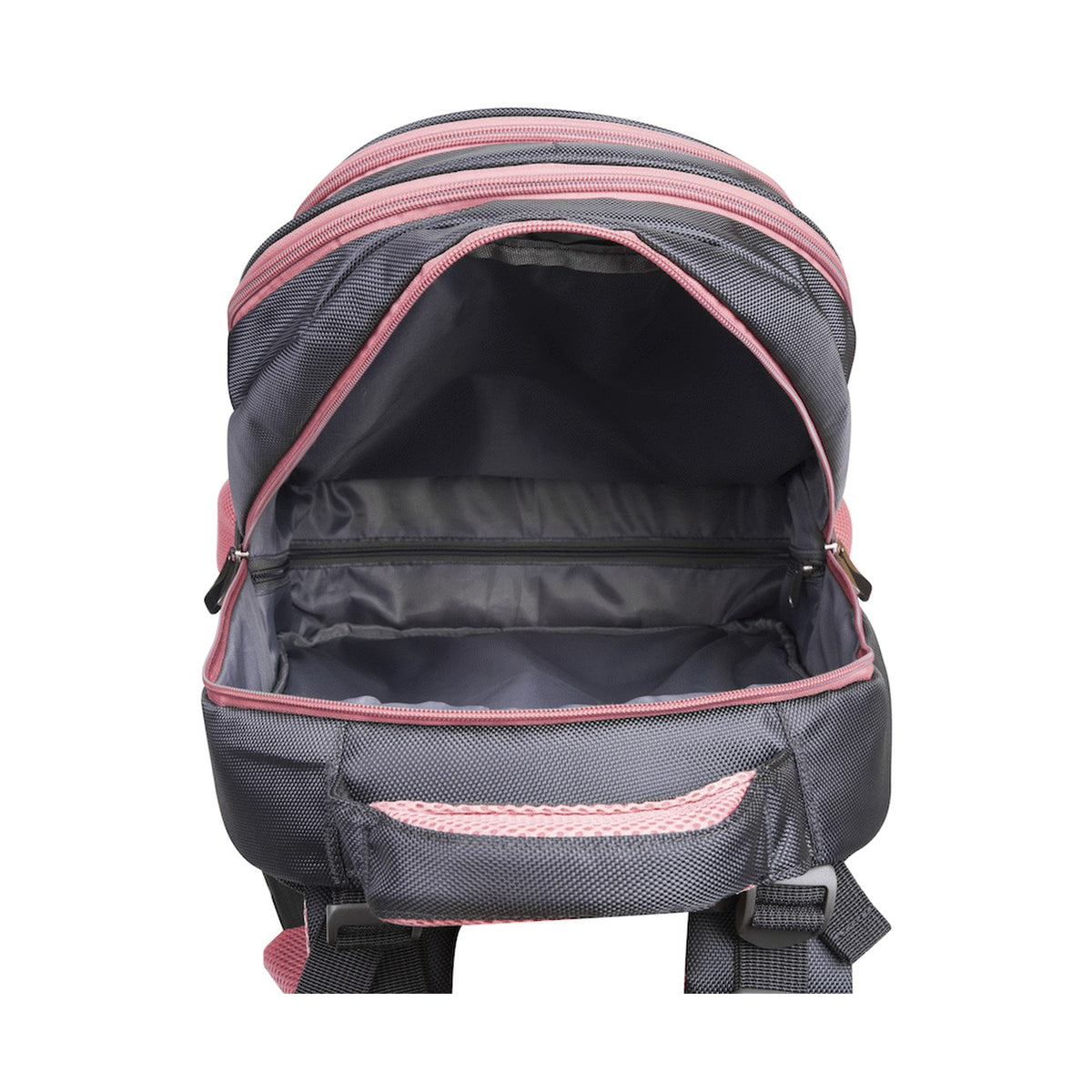 Volkano Orthopaedic Backpack 36l - Dark Grey/Pink