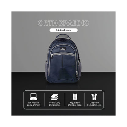 Volkano Orthopaedic Backpack 36l - Navy/Grey