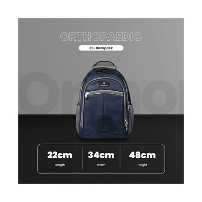 Volkano Orthopaedic Backpack 36l - Navy/Grey