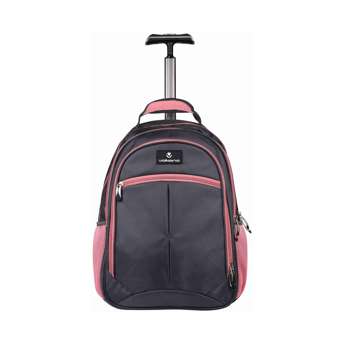Volkano Orthopaedic Trolley Backpack 35l - Dark Grey/Pink