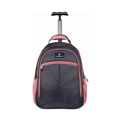 Volkano Orthopaedic Trolley Backpack 35l - Dark Grey/Pink