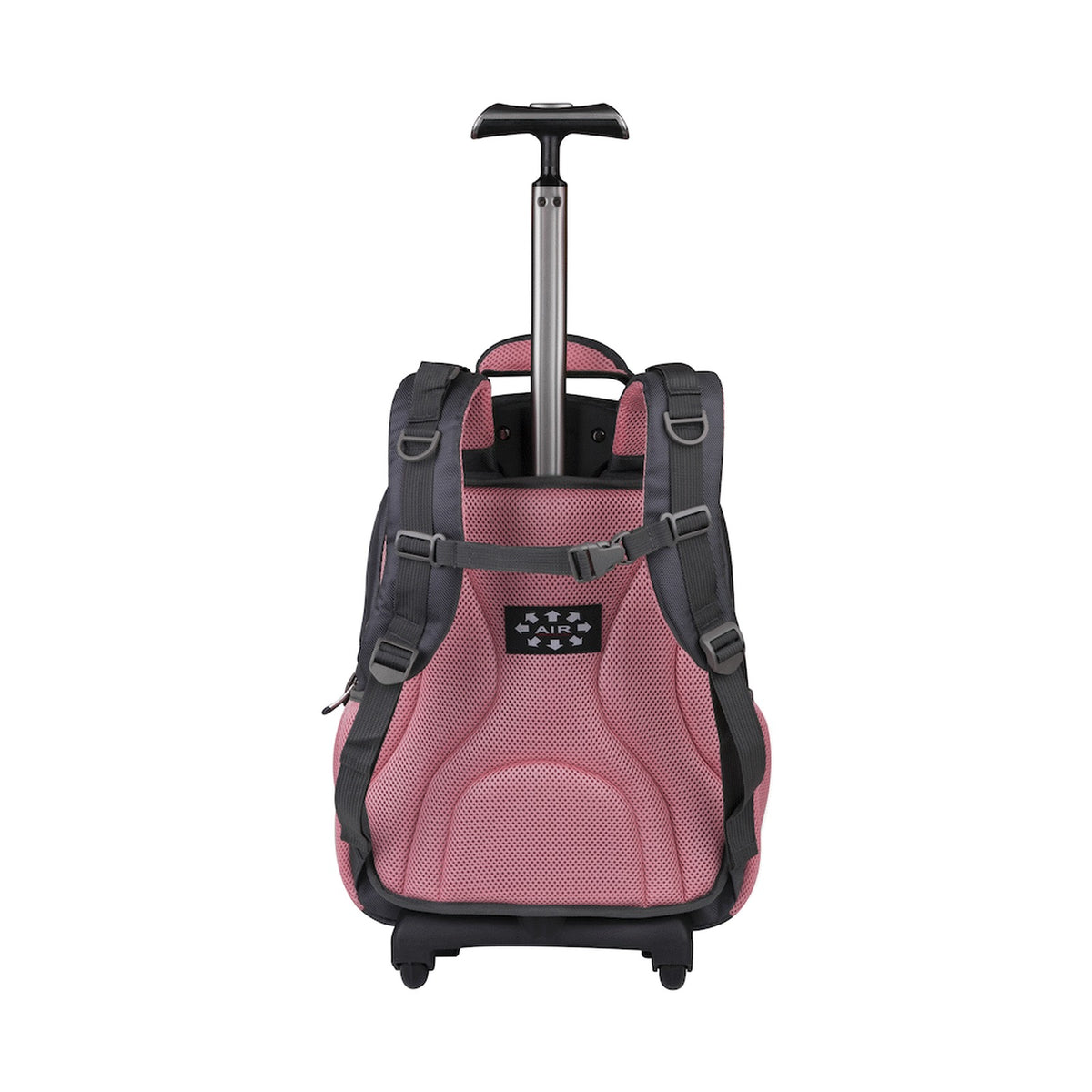 Volkano Orthopaedic Trolley Backpack 35l - Dark Grey/Pink