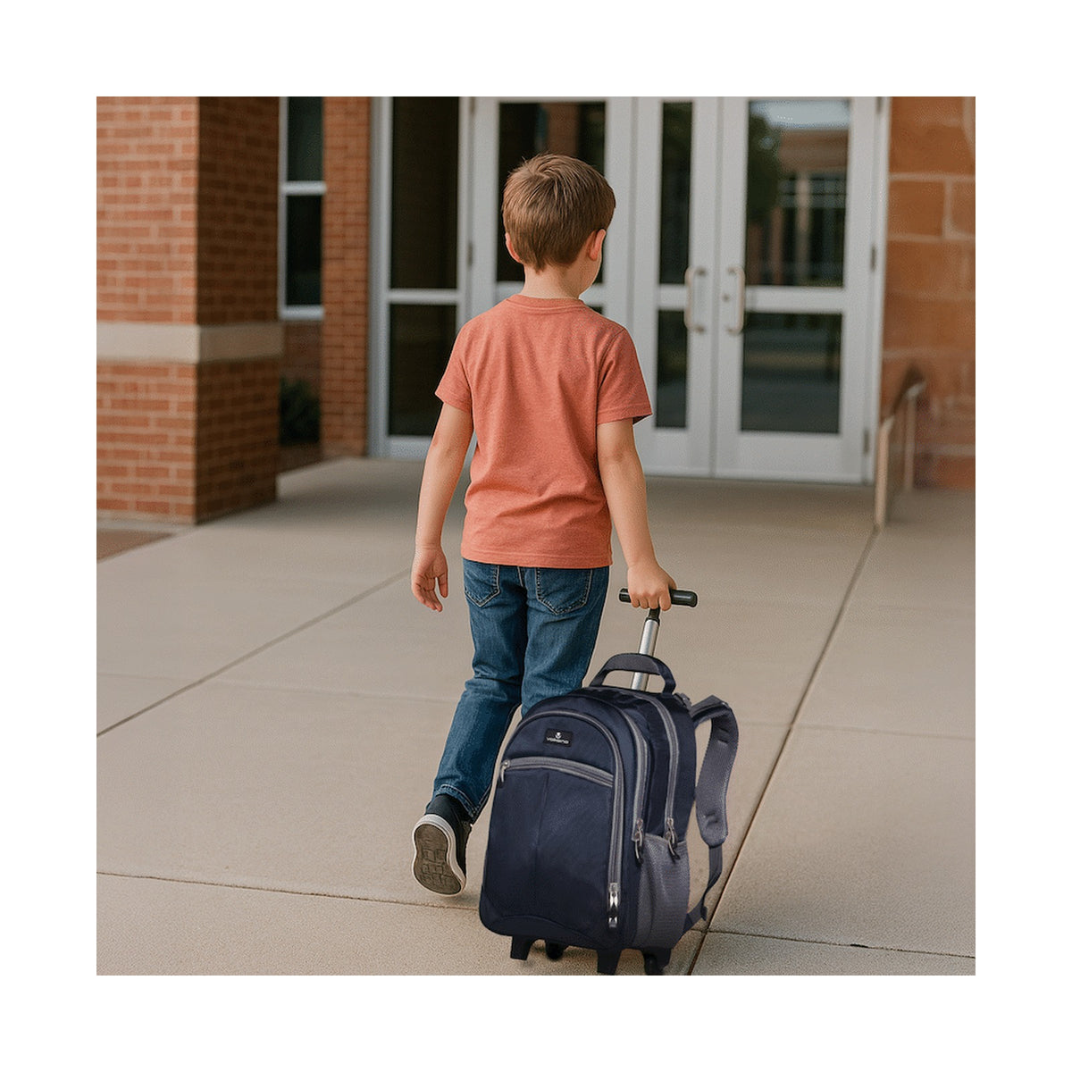 Volkano Orthopaedic Trolley Backpack 35l - Navy/Grey