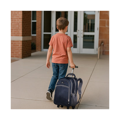 Volkano Orthopaedic Trolley Backpack 35l - Navy/Grey
