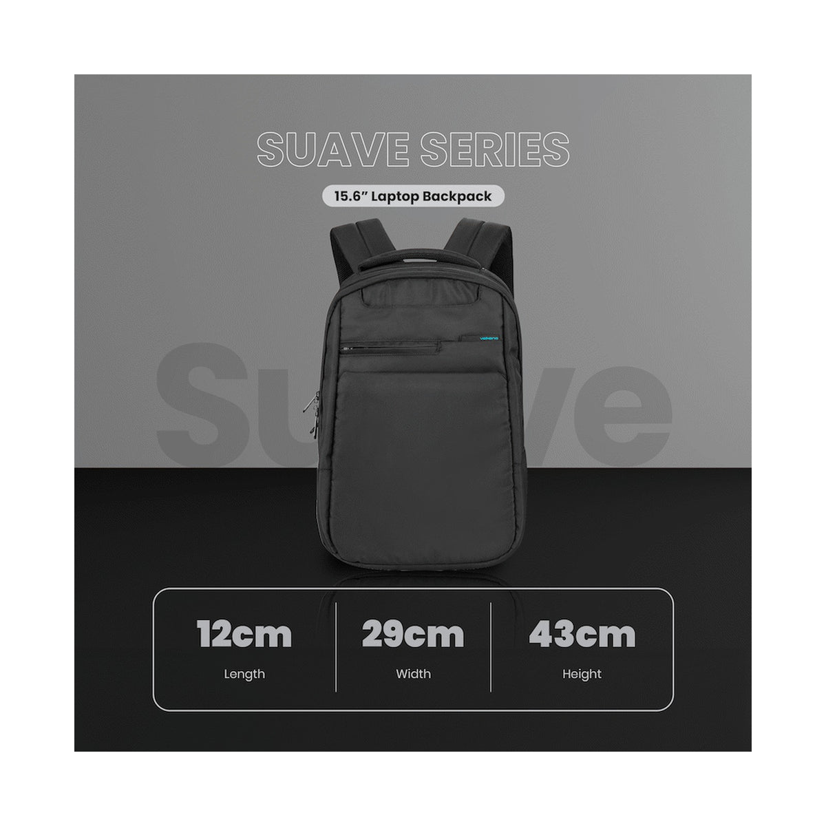 Volkano Suave 15.6" Laptop Backpack - Black/Turquoise