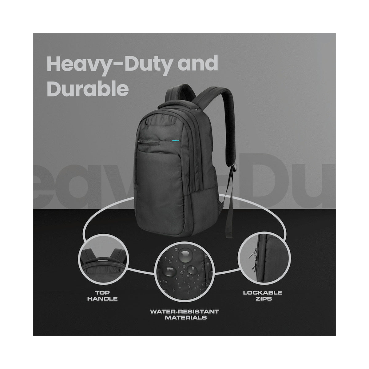 Volkano Suave 15.6" Laptop Backpack - Black/Turquoise