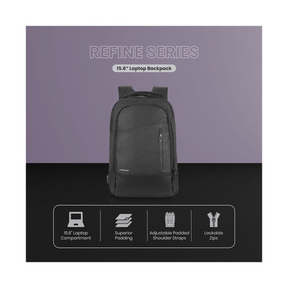 Volkano Refine 15.6" Laptop Backpack - Black/Charcoal