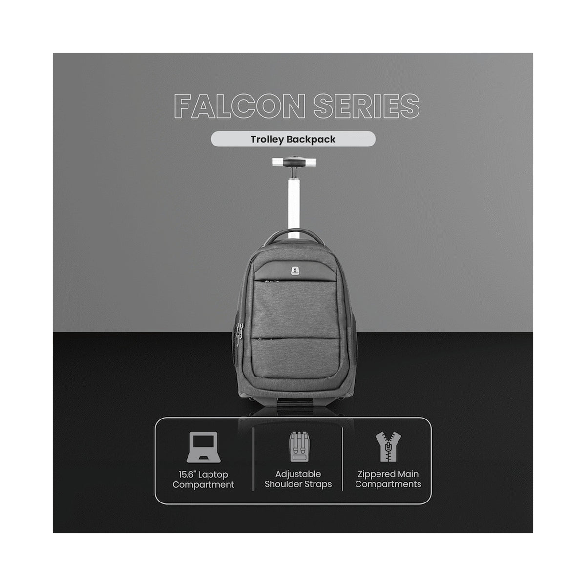 Volkano Falcon Trolley - Black Charcoal