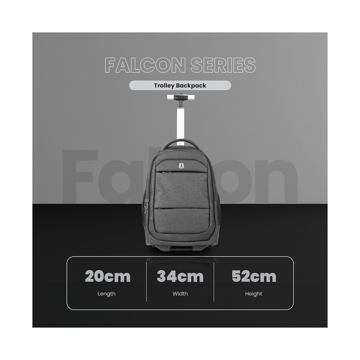 Volkano Falcon Trolley - Black Charcoal