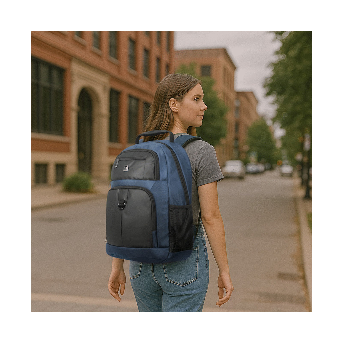 Volkano Franklin 15.6" Laptop Backpack - Navy/Black