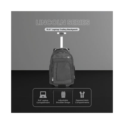 Volkano Lincoln 15.6" Laptop Trolley Backpack - Black