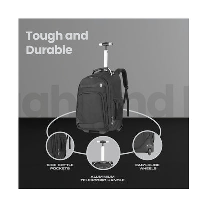 Volkano Lincoln 15.6" Laptop Trolley Backpack - Black