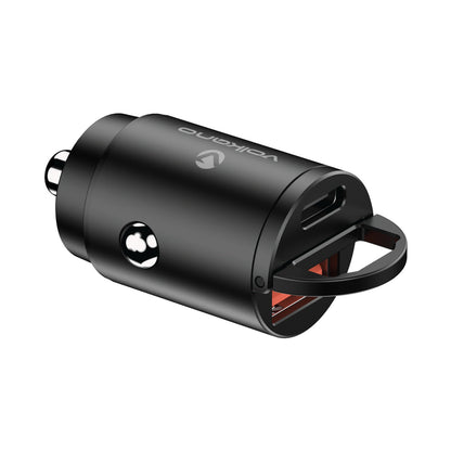 Volkano Obscurix Series 30w PD Dual USB-A and USB-C Ultra Small Car Charger