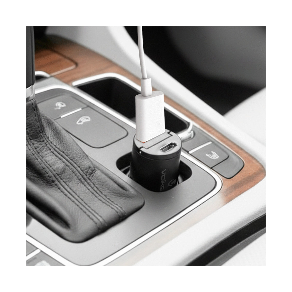 Volkano Obscurix Series 30w PD Dual USB-A and USB-C Ultra Small Car Charger